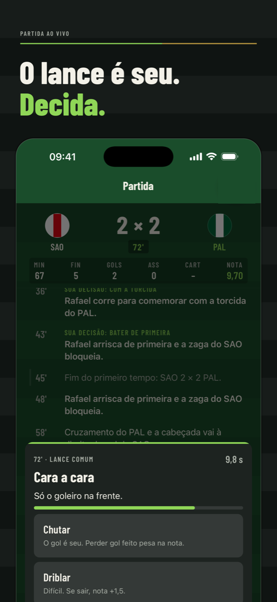 Tela Partida: decisão em um cara a cara aos 72 minutos
